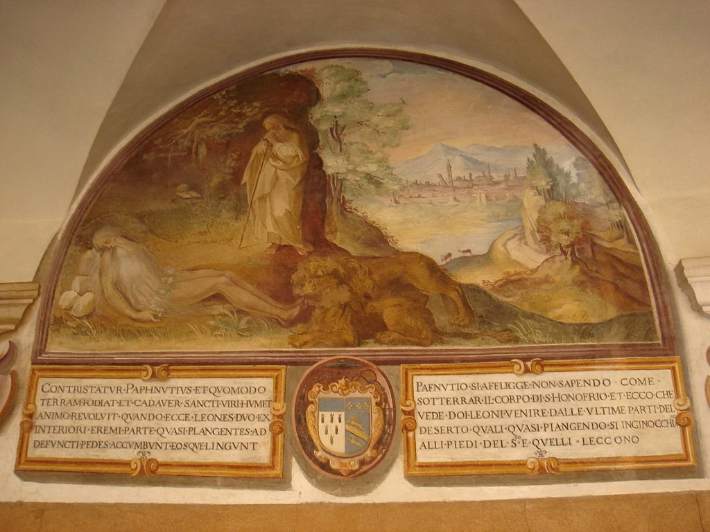 Roma, sant'Onofrio al Gianicolo - l'omaggio dei leoni